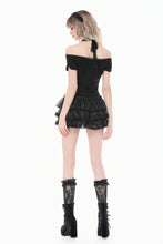 Load image into Gallery viewer, Gothic Dark Cutout Cross Gem Lace Halter Slim Knit Top TW709