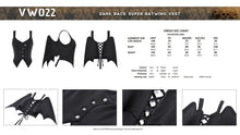 Load image into Gallery viewer, Dark back super batwing vest VW022