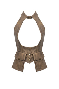 Steampunk Utility Vest with Cargo Pockets VW023