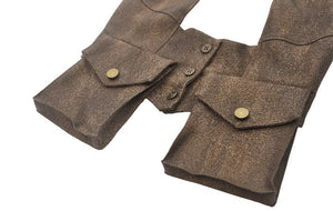 Steampunk Utility Vest with Cargo Pockets VW023
