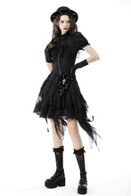 Load image into Gallery viewer, Gothic mini rucksack hanging off one shoulder ABG001