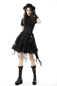 Gothic mini rucksack hanging off one shoulder ABG001