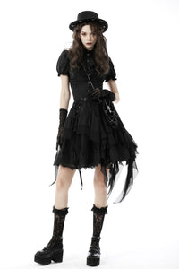 Gothic mini rucksack hanging off one shoulder ABG001