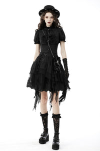 Gothic mini rucksack hanging off one shoulder ABG001