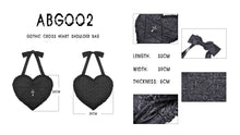 Load image into Gallery viewer, Gothic cross heart shoulder bag ABG002