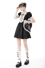 Load image into Gallery viewer, Black white adventures of little bear handbag ABG003