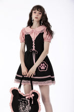Load image into Gallery viewer, Black pink adventures of little bear ear handbag ABG004