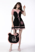 Load image into Gallery viewer, Black pink adventures of little bear ear handbag ABG004