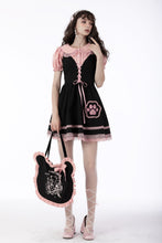 Load image into Gallery viewer, Black pink adventures of little bear ear handbag ABG004