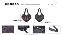 Load image into Gallery viewer, Gothic bat wing hearted handbag ABG005