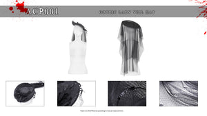 Gothic lady veil hat ACP001