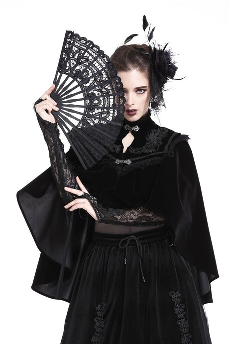 Gothic Black lace fan AFN003 - Gothlolibeauty