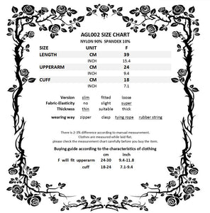 Gothic lace oversleeve with ribbon rope AGL002