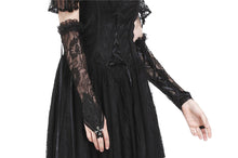 Load image into Gallery viewer, Gothic lace oversleeve with ribbon rope AGL002 - Gothlolibeauty