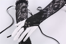 Load image into Gallery viewer, Gothic lace oversleeve with ribbon rope AGL002 - Gothlolibeauty