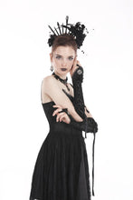 Load image into Gallery viewer, Gothic velvet lace up gloves AGL003 - Gothlolibeauty