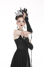 Load image into Gallery viewer, Gothic velvet lace up gloves AGL003 - Gothlolibeauty