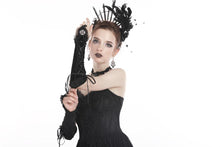 Load image into Gallery viewer, Gothic velvet lace up gloves AGL003 - Gothlolibeauty