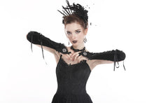Load image into Gallery viewer, Gothic velvet lace up gloves AGL003 - Gothlolibeauty