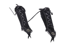 Load image into Gallery viewer, Gothic velvet lace up gloves AGL003 - Gothlolibeauty
