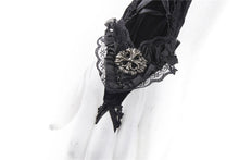 Load image into Gallery viewer, Gothic velvet lace up gloves AGL003 - Gothlolibeauty