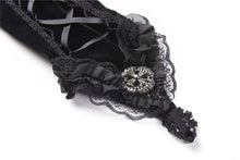 Load image into Gallery viewer, Gothic velvet lace up gloves AGL003 - Gothlolibeauty