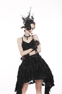 Black lolita lace gloves AGL005