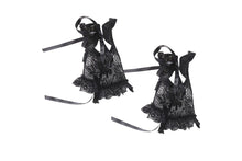 Load image into Gallery viewer, Black lolita lace gloves AGL005