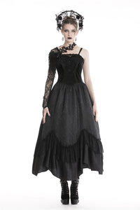 Gothic women half lace sleeves with flowers AGL006 - Gothlolibeauty