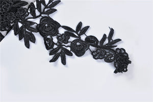 Gothic women half lace sleeves with flowers AGL006 - Gothlolibeauty