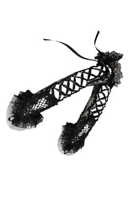 Gothic lace up lacey gloves AGL007