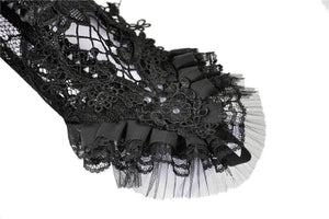 Gothic lace up lacey gloves AGL007