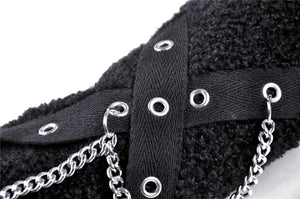 Punk chain warm wooly gloves AGL012