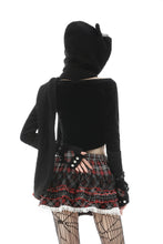 Load image into Gallery viewer, Punk metal warm wooly plaid cat claw gloves AGL016