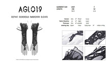 Load image into Gallery viewer, Gothic gorgeous embroider gloves AGL019