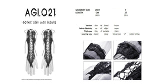 Gothic sexy lace gloves AGL021