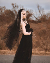 Load image into Gallery viewer, Gothic bride cross veil AHW004 - Gothlolibeauty
