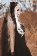 Load image into Gallery viewer, Gothic bride cross veil AHW004 - Gothlolibeauty