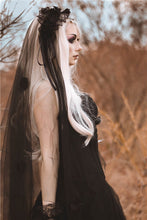 Load image into Gallery viewer, Gothic bride cross veil AHW004 - Gothlolibeauty
