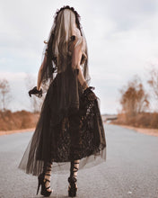 Load image into Gallery viewer, Gothic bride cross veil AHW004 - Gothlolibeauty