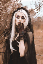 Load image into Gallery viewer, Gothic bride cross veil AHW004 - Gothlolibeauty