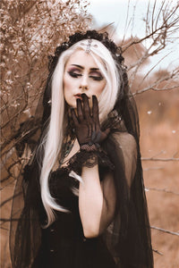 Gothic bride cross veil AHW004 - Gothlolibeauty