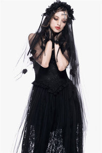 Gothic bride cross veil AHW004 - Gothlolibeauty
