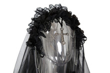 Load image into Gallery viewer, Gothic bride cross veil AHW004 - Gothlolibeauty