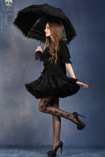 Load image into Gallery viewer, Lolita lace waterproof telescopic umbrella parasol AUM003 - Gothlolibeauty