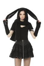 Load image into Gallery viewer, Women&#39;s warm metal rabbit ear wooly scarf ASF023
