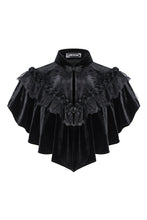 Load image into Gallery viewer, Gothic Black cape hearted shaped capelet BW043 - Gothlolibeauty