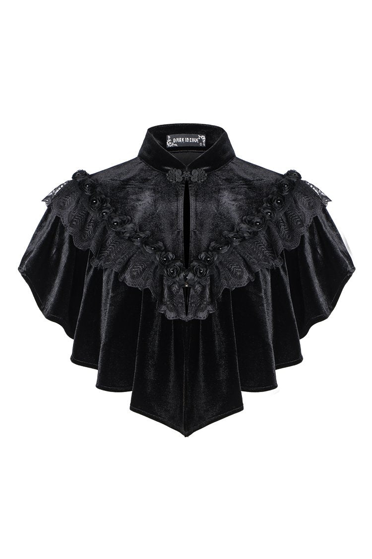 Gothic Black cape hearted shaped capelet BW043 - Gothlolibeauty