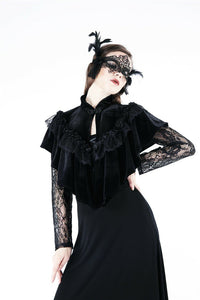 Gothic Black cape hearted shaped capelet BW043 - Gothlolibeauty