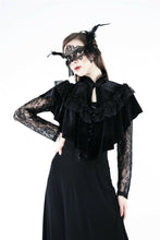 Load image into Gallery viewer, Gothic Black cape hearted shaped capelet BW043 - Gothlolibeauty